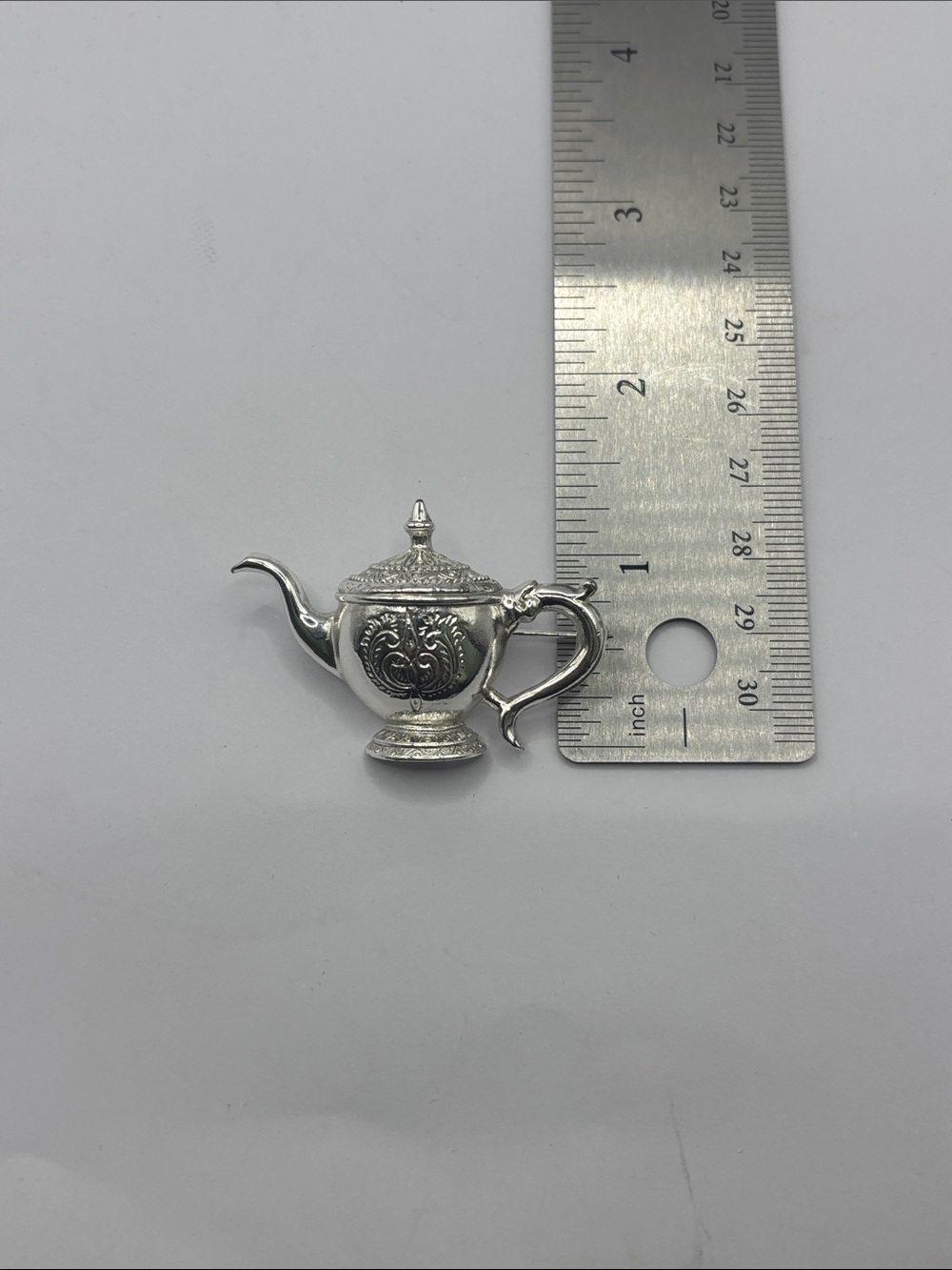 1928 Silver Teapot Brooch